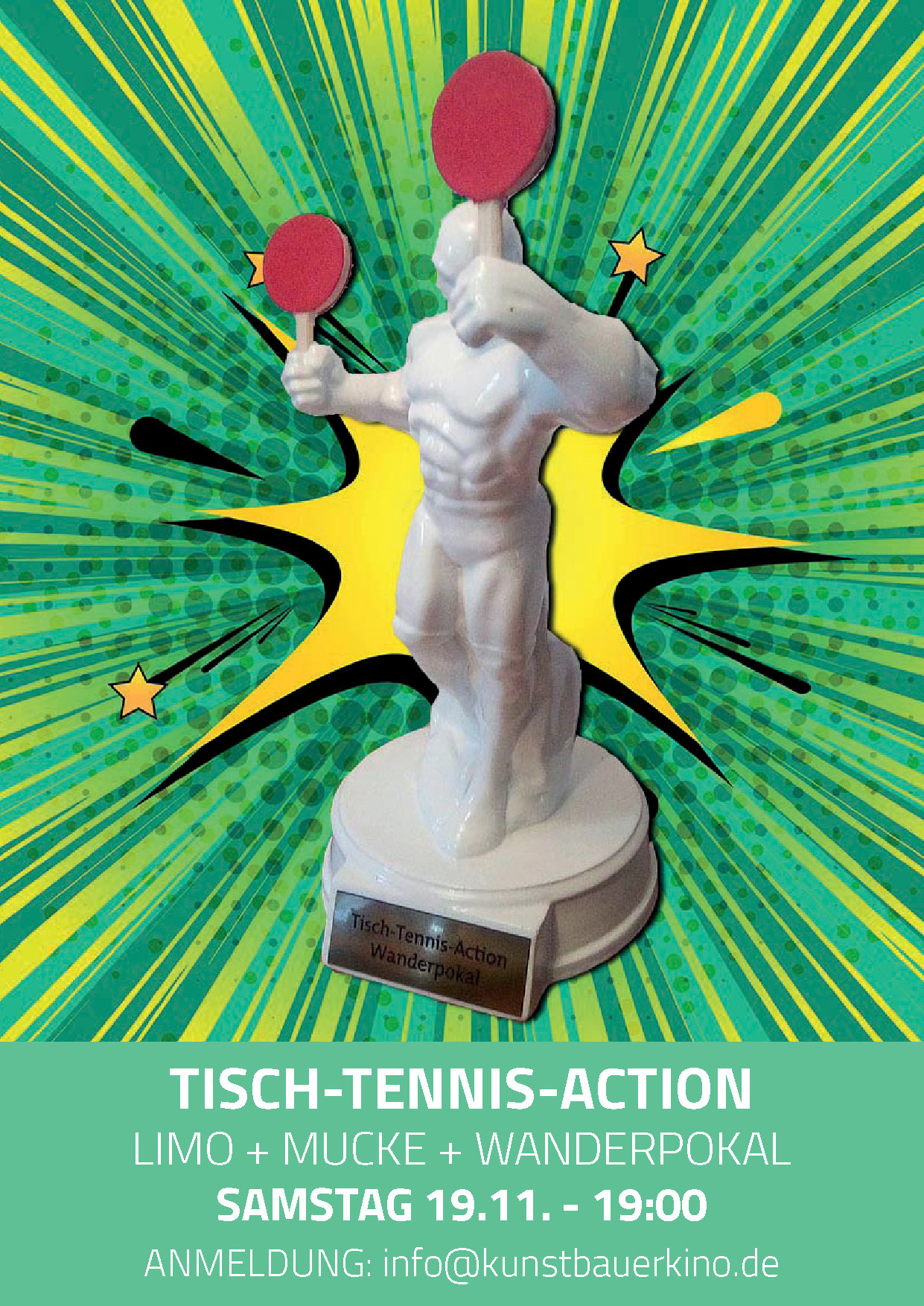Tisch Tennis Action Vierter Aufschlag4